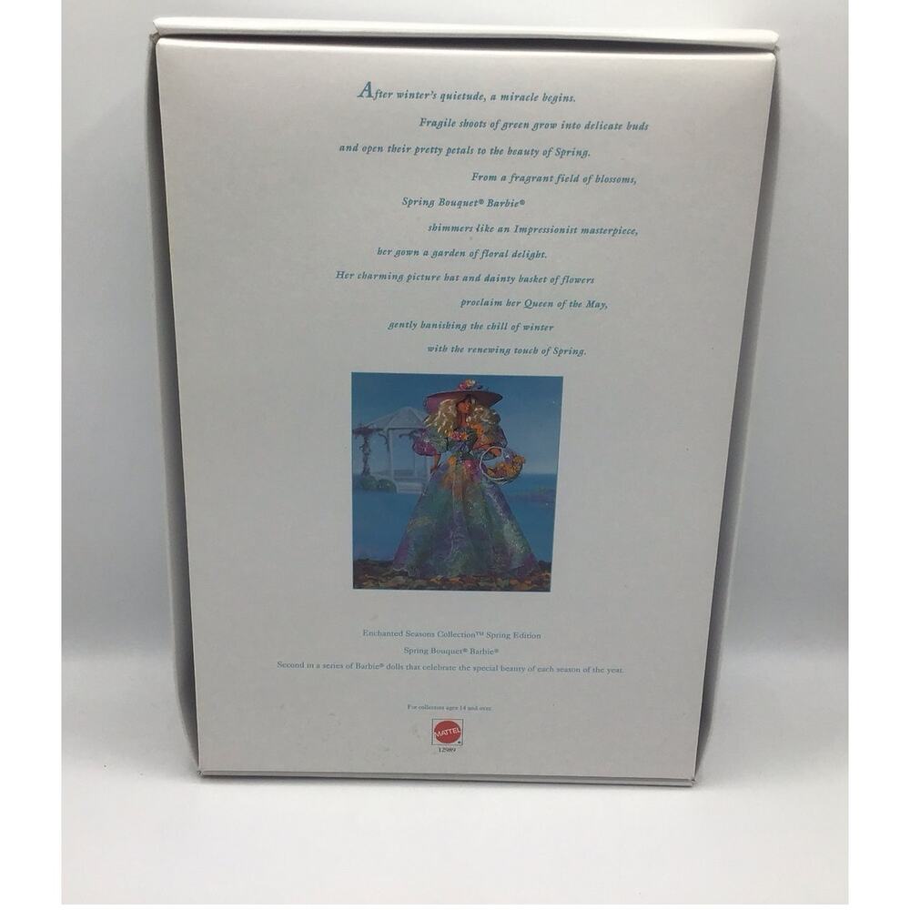 1994 Spring Bouquet Barbie Doll Enchanted Seasons Limited Edition Mattel 12989 - Picture 7 of 9